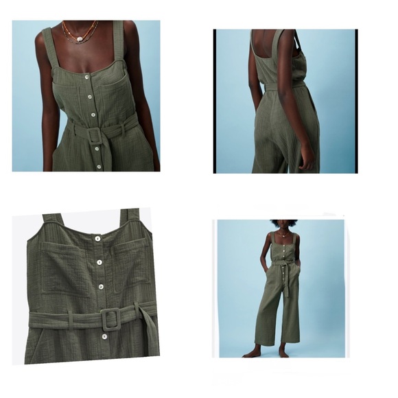 ZARA maya jumpsuit Rompers Size XS Long textured jumpsuit. - Picture 2 of 14